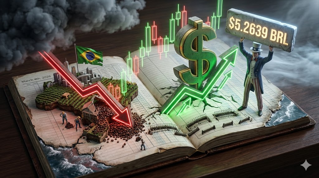 Vĩ mô Cà phê 04/03: Đồng USD ghi nhận mức tăng mạnh nhất kể từ tháng 12/2025, tỷ giá chạm mốc 5,2639 BRL giữa rủi ro địa chính trị